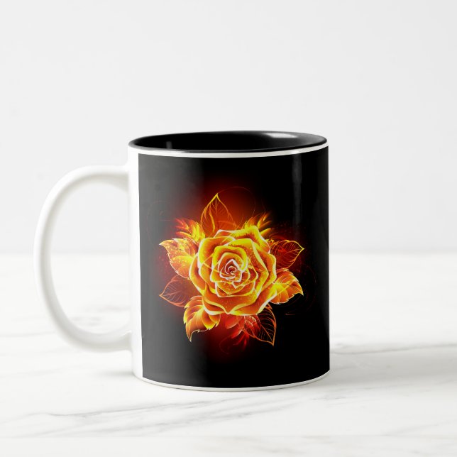 Tasse 2 Couleurs Blooming Fire Rose (Gauche)