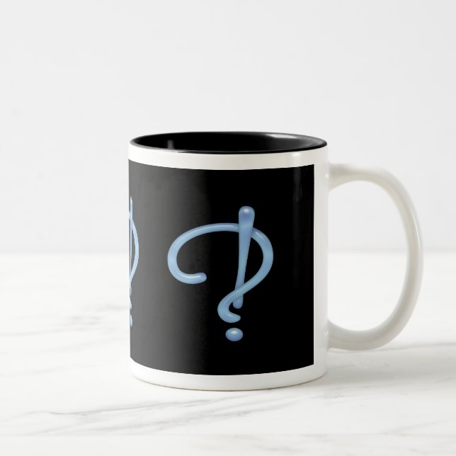 Tasse 2 Couleurs Blue Gel Interrobang (Droit)