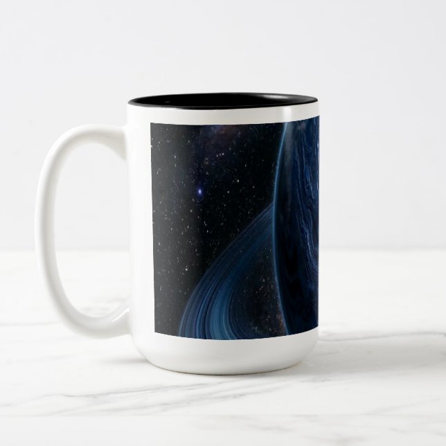 Tasse 2 Couleurs Blue Planet with Blue Rings (Gauche)