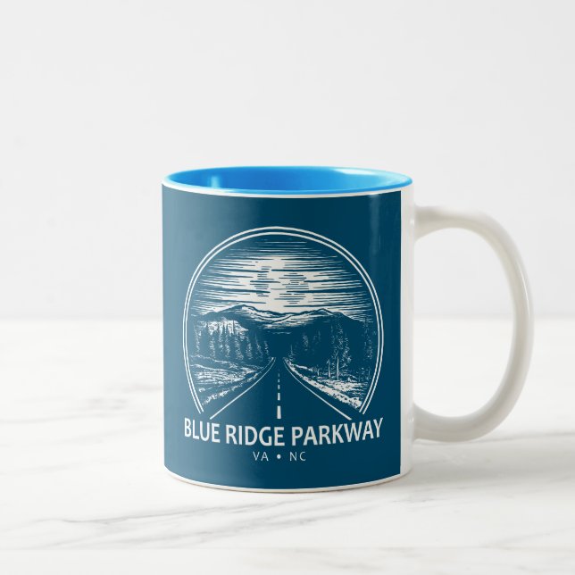 Tasse 2 Couleurs Blue Ridge Parkway Forest (Droit)