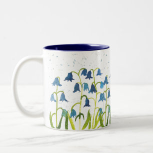 Tasse 2 Couleurs Bluebells floral Nature aquarelle Bois fleuri