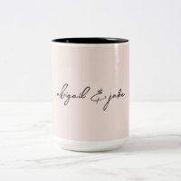 Blush Modern Script Couple Names