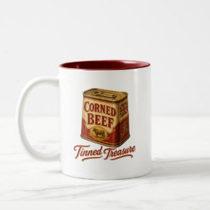 Tasse 2 Couleurs Boeuf en Conserve Trésor en Boîte Vintage