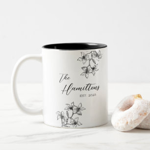 Tasse 2 Couleurs Boho Botanical Custom Wedding