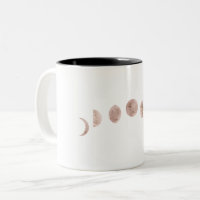 Boho Rose Lune Rose Phases de la Lune Moderne Mini