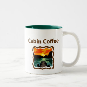 Tasse 2 Couleurs Bois de café Cabine