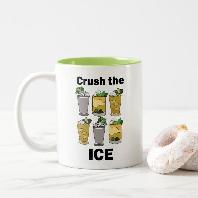 Tasse 2 Couleurs Boisson Mint Julep Écraser La Glace Drôle (Avec donut)