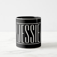 Bold & Modern Your name or Word | White On Black