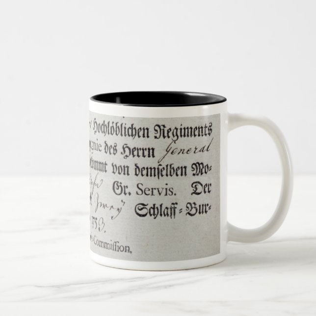 Tasse 2 Couleurs Bon d'hébergement, 1759 (Droit)