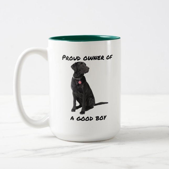 Tasse 2 Couleurs Bon Garçon Black Lab (Gauche)