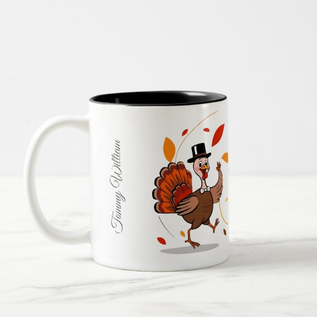 Tasse 2 Couleurs Bon thanksgiving Avec Des Citations De Gratitude (Gauche)