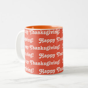 Tasse 2 Couleurs Bon thanksgiving Orange