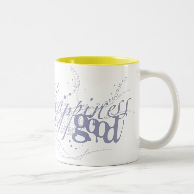 Tasse 2 Couleurs Bonheur (Droit)