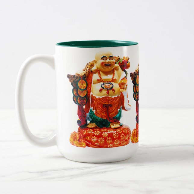 Tasse 2 Couleurs Bonheur de sourire Bouddha (Gauche)