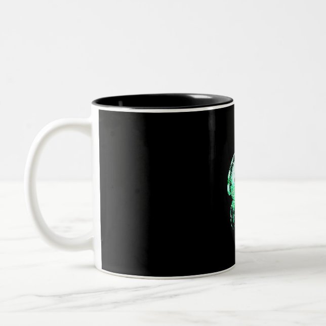 Tasse 2 Couleurs Bonheur d'Iguana à vélo (Gauche)