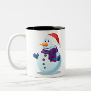 Tasse 2 Couleurs bonhomme de neige