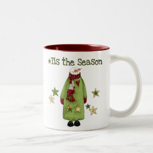 Tasse 2 Couleurs Bonhomme de neige Tis la saison