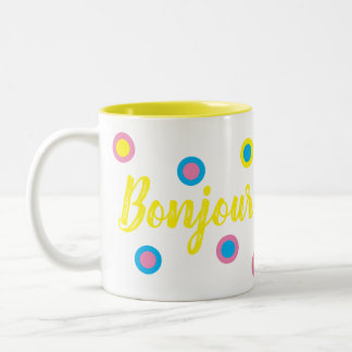 Tasse 2 Couleurs Bonjour