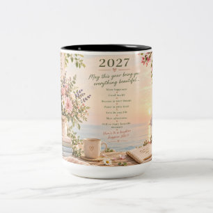 Tasse 2 Couleurs Bonjour 2027 – Une année d'espoir, de bonheur et