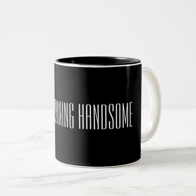 Tasse 2 Couleurs Bonjour beau gosse (Devant droit)