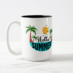 Tasse 2 Couleurs Bonjour été
