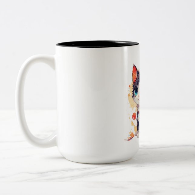 Tasse 2 Couleurs Bonjour Humain (Gauche)