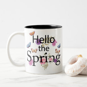 Tasse 2 Couleurs Bonjour La Fleur De Printemps