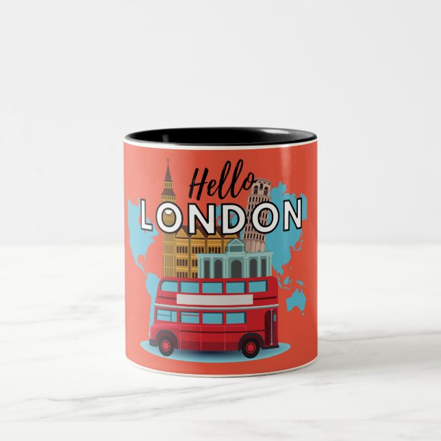 Tasse 2 Couleurs Bonjour Londres (Centre)