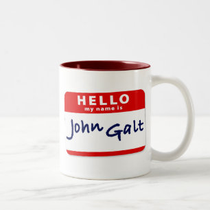 Tasse 2 Couleurs Bonjour mon nom est John Galt