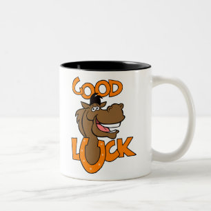 Tasse 2 Couleurs Bonne chance Cartoon Pony Horsehoe
