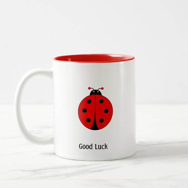Tasse 2 Couleurs Bonne Chance Coccinelle (Gauche)