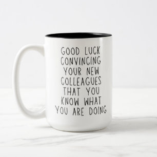 Tasse 2 Couleurs Bonne Chance Drôle Colleague Qui Part Et Meilleure