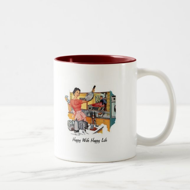 Tasse 2 Couleurs Bonne Femme Bonne Vie (Droit)