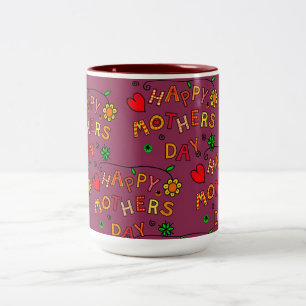 Tasse 2 Couleurs Bonne fête des mères