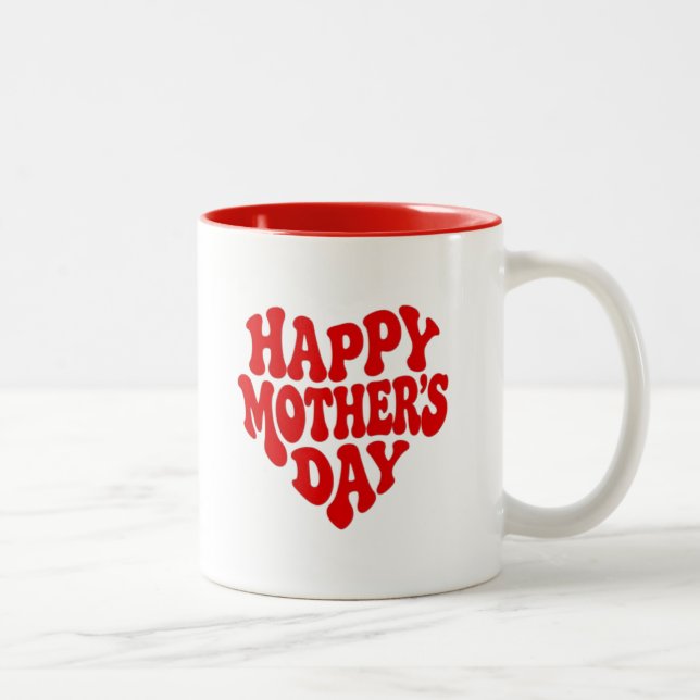 Tasse 2 Couleurs Bonne fête des Mères (Droit)