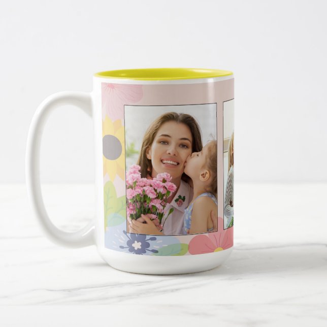 Tasse 2 Couleurs Bonne fête des mères, Meilleure maman (Gauche)
