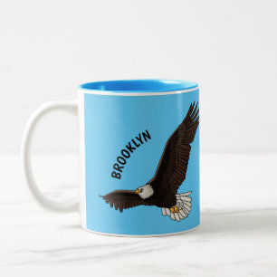 Tasse 2 Couleurs Bonne illustration de dessin d'aigle à chauve-sour