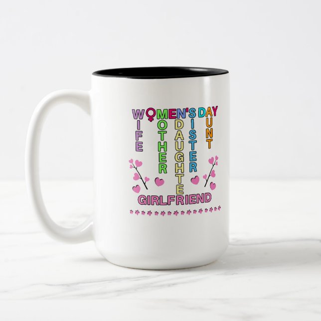 Tasse 2 Couleurs Bonne Journée des Femmes (Gauche)