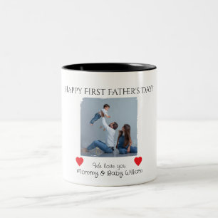 Tasse 2 Couleurs Bonne première Fête des pères - de maman et bébé  