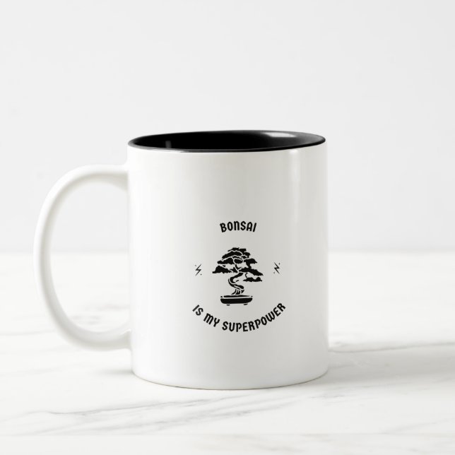 Tasse 2 Couleurs Bonsai est ma superpuissance (Gauche)