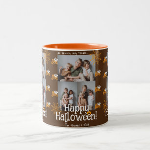 Tasse 2 Couleurs Boo citrouille jack-o-lanterne Halloween Collage p
