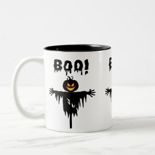 Tasse 2 Couleurs Boo ! Conception d'Halloween simple et Éffrayante