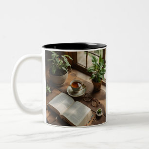 Tasse 2 Couleurs Books & Tea Club Esthétique cosy pour les amateu