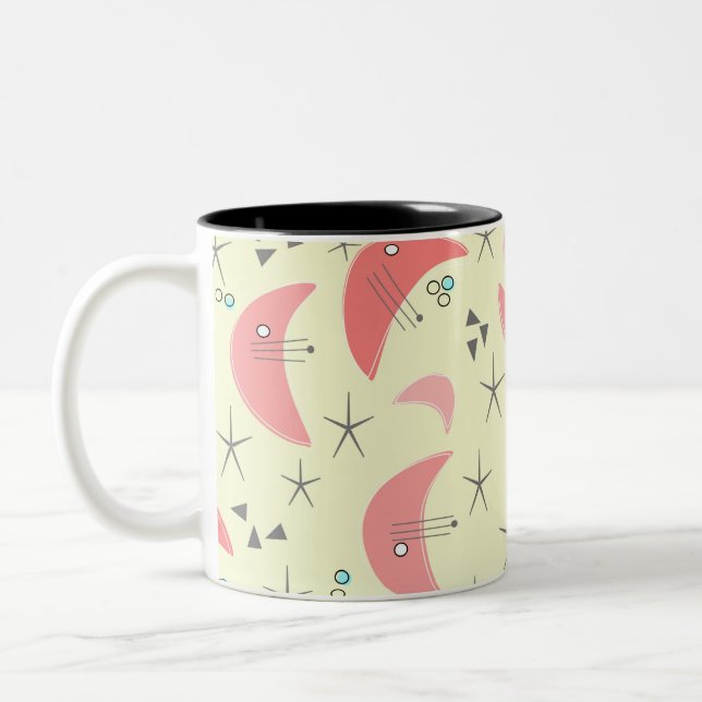 Tasse 2 Couleurs Boomerangs modernes du milieu du siècle (Gauche)