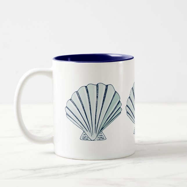 Tasse 2 Couleurs Bord de la mer nautique Shell (Gauche)