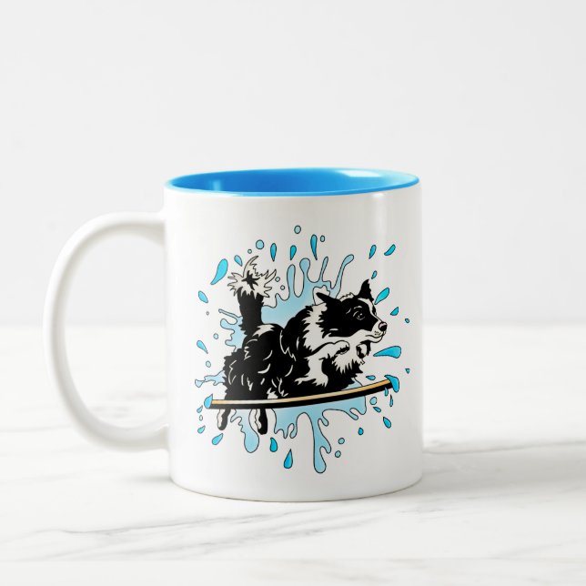 Tasse 2 Couleurs border collie (Gauche)