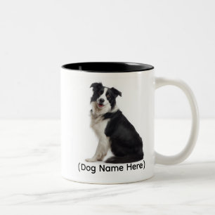 Tasse 2 Couleurs Border Collie personnalisé « C'est moi qui command