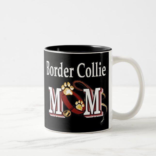 Tasse 2 Couleurs Bordure Collie Dog MOM (Droit)