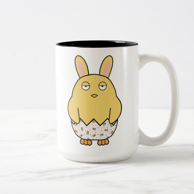 Tasse 2 Couleurs Bored Bunny Chick (Droit)
