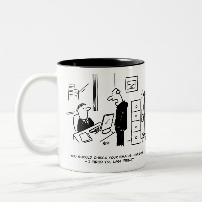Tasse 2 Couleurs Boss lance un employé de bureau par courrier élect (Gauche)
